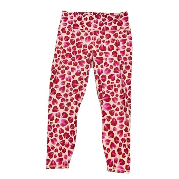 Fabletics Define PowerHold® High-Waisted 7/8 Legging Rose Petal Print Size XL - Picture 4 of 12